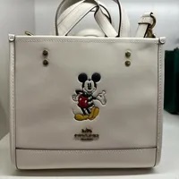 [S] COACH CM843 DISNEY LEATHER DMP TOTE,B4/CHALK MULTI, 196395101535 (SCO669)