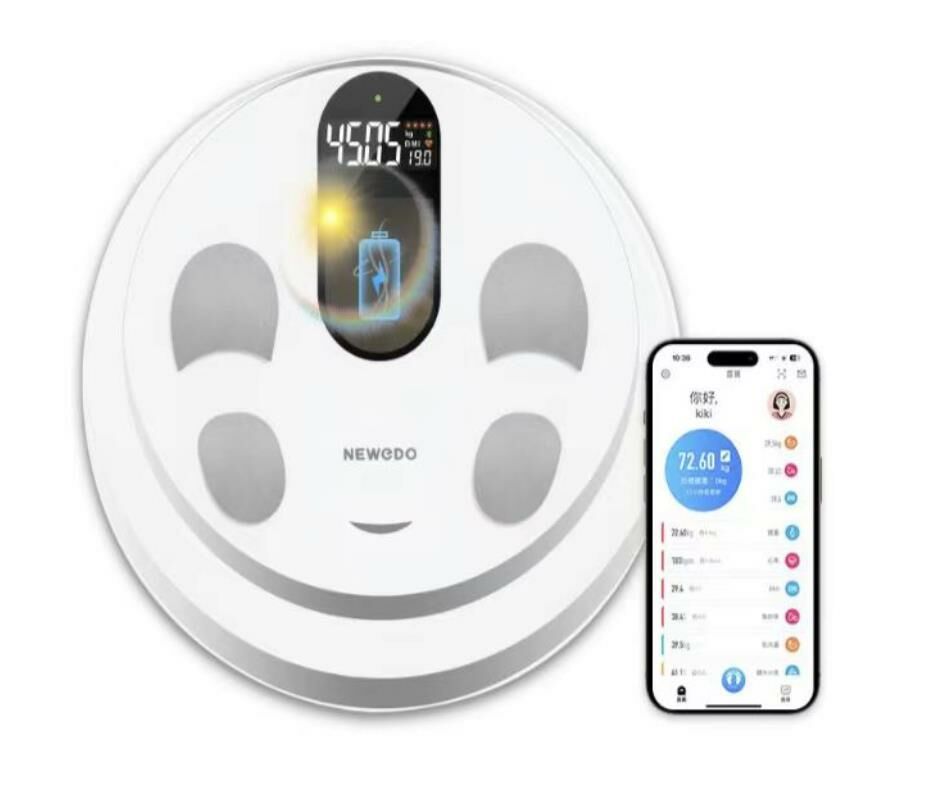 美國Newedo智能自動充電 高精準減脂全家健康體脂磅 全新-T