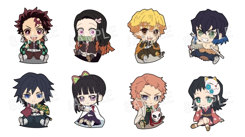 Chu-gai Petanko 代理版 盒玩 鬼滅之刃 坐姿橡膠吊飾 隨機出貨