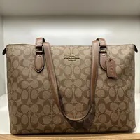 [S] COACH CH504 SIGNATURE TOTE ,IM/KHAKI/SADDLE 2, 195031871610 (SCO674)