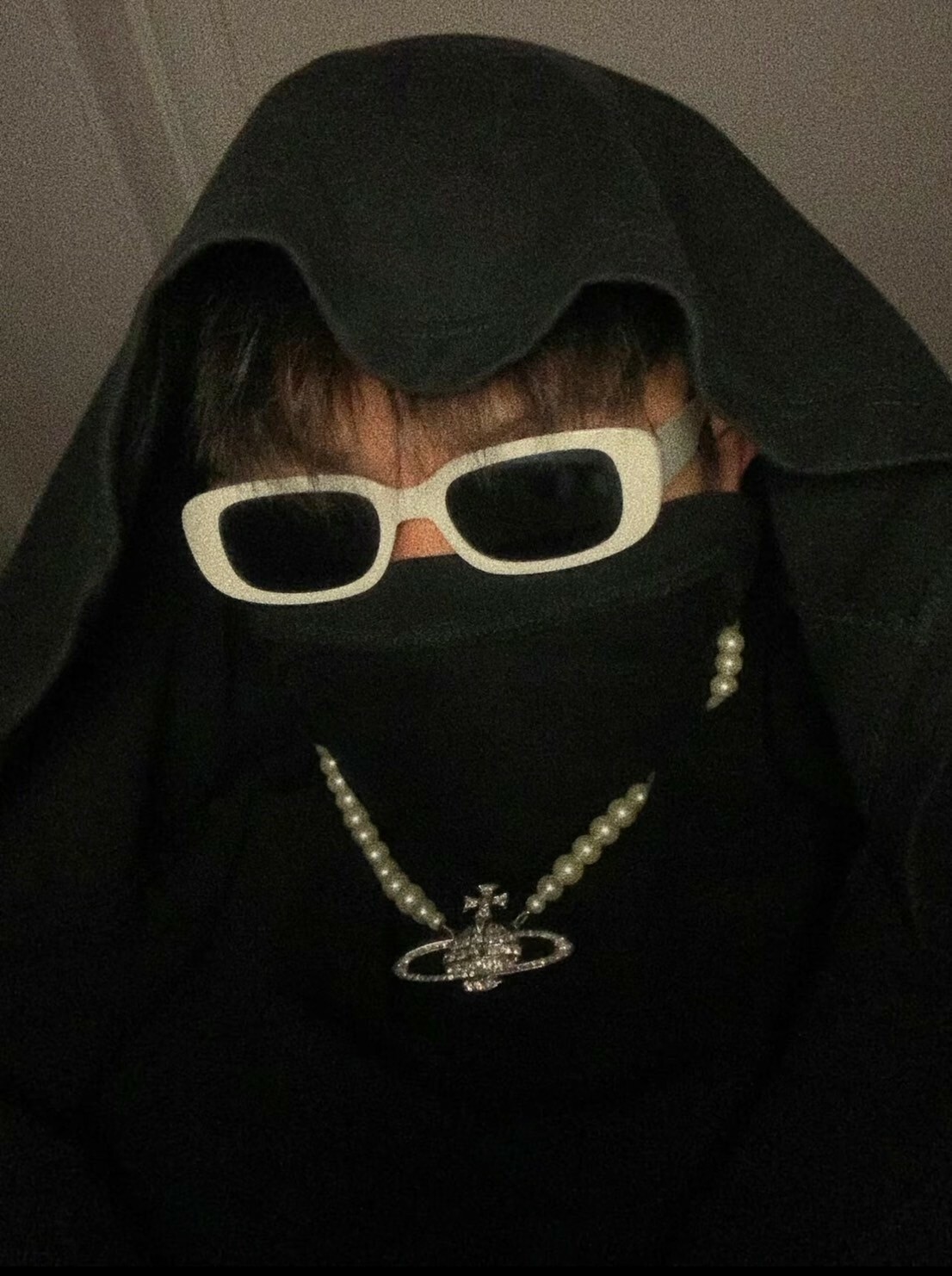 Vivienne Westwood 大款 珍珠土星Logo滿鑽項鍊 西太后