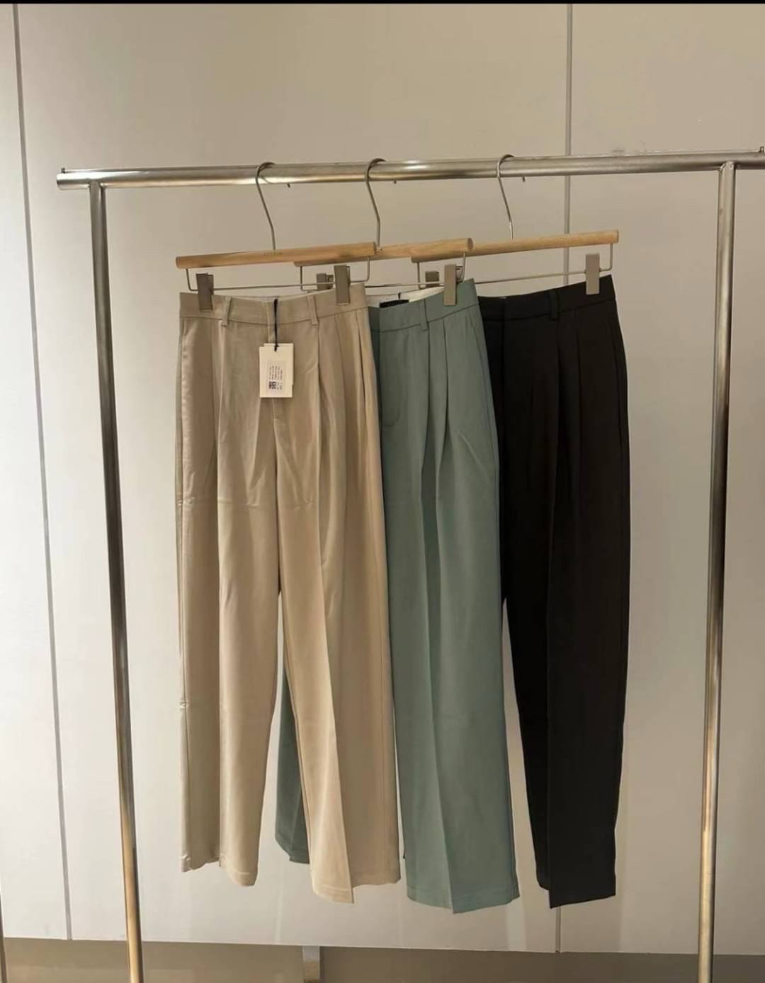 必收直筒高腰質感西褲