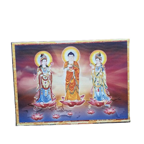 西方三聖{油畫框}掛圖(展示品)【十方】153276