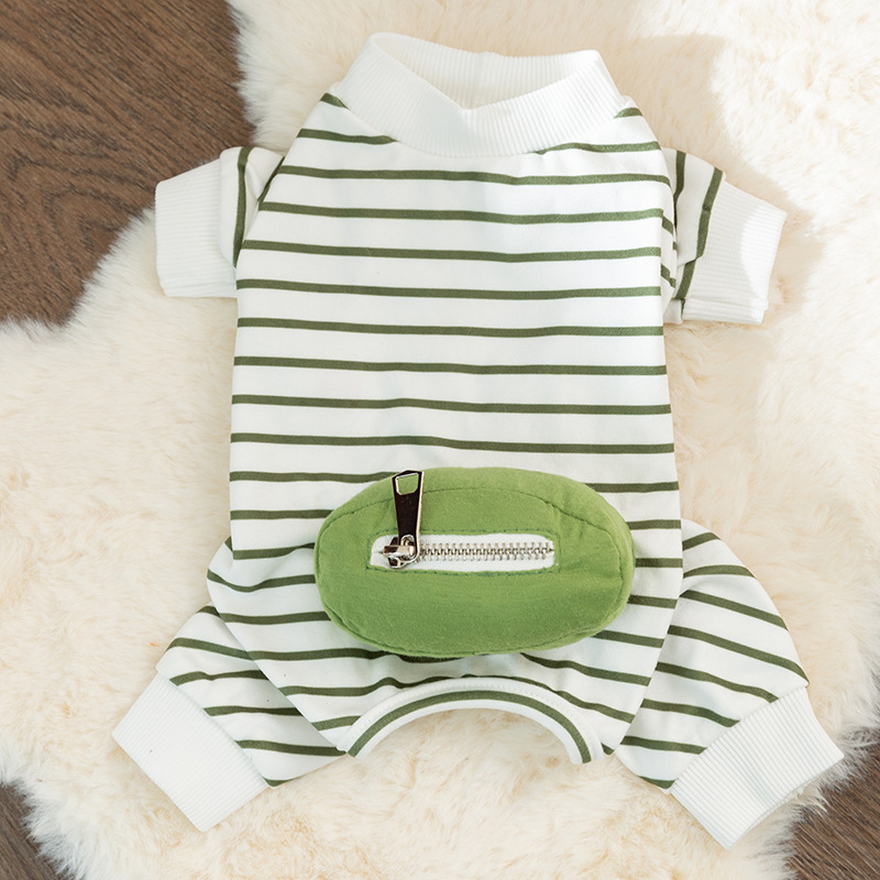 宠物衣服 休闲4脚裤 拉链包