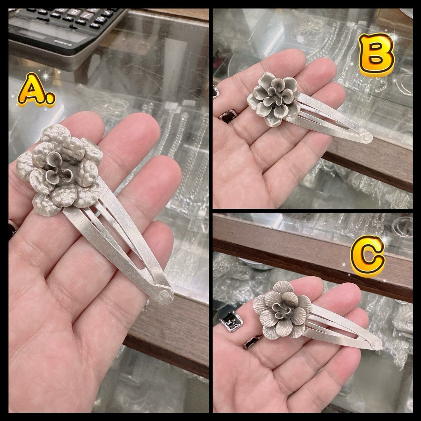 泰國手工純銀髮夾