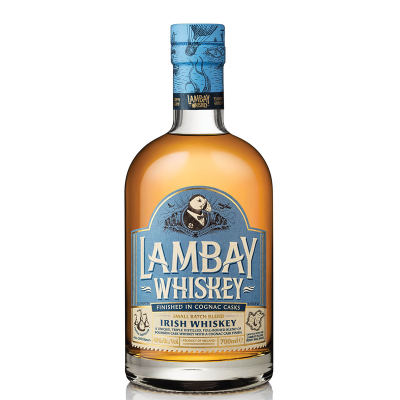 Lambay Irish Whiskey Small Batch Blend  700ml W/2 glass