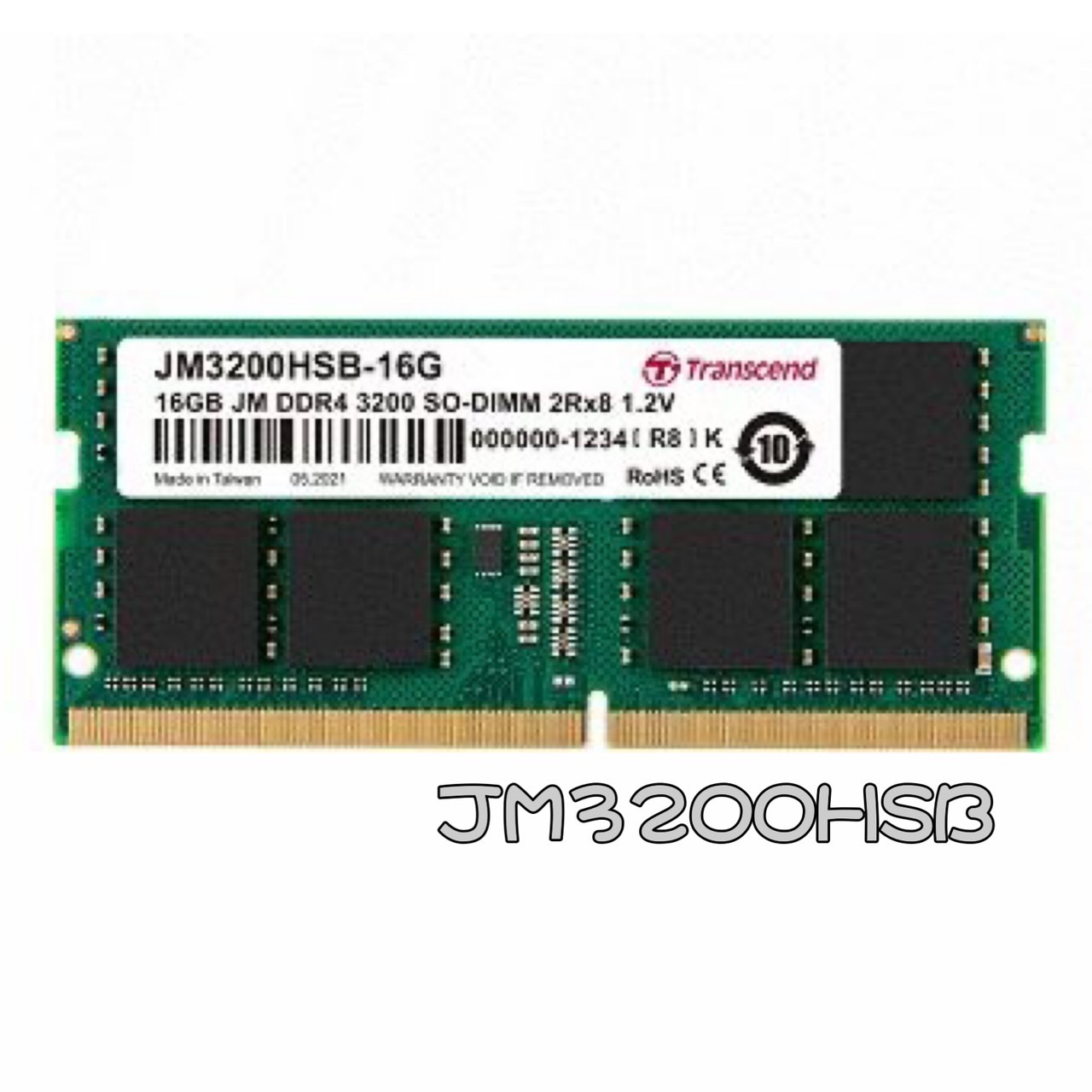 TRANSCEND 創見 DDR4 3200 8GB NB RAM 筆記型電腦記憶體 (JM3200HSB)