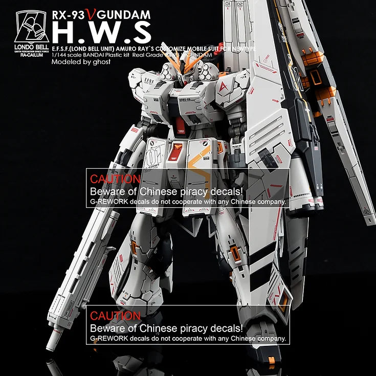 BANDAI RX-93 νガンダムGUNDAM HWS RG RG 1/144 RX-93 ν GUNDAM HWS Clear Color Model kit Gundam
