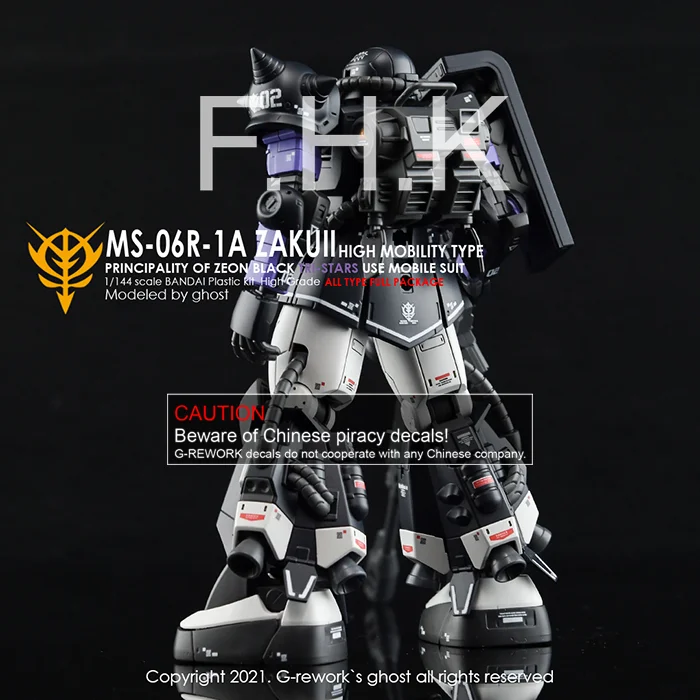 [HG] ORIGIN MS-06R-1A ZAKUII ( BLACK TRI-STARS FULL SET)