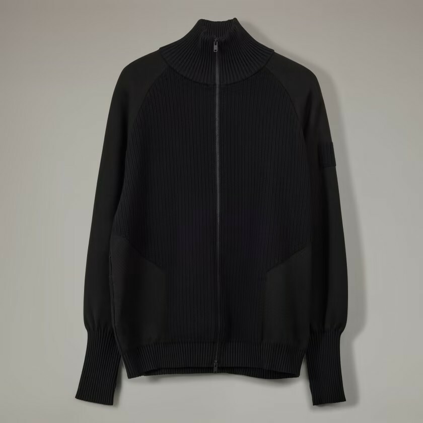 【 Y-3 FUNNEL-NECK KNIT SWEATER高領針織毛衣外套 - 黑  】