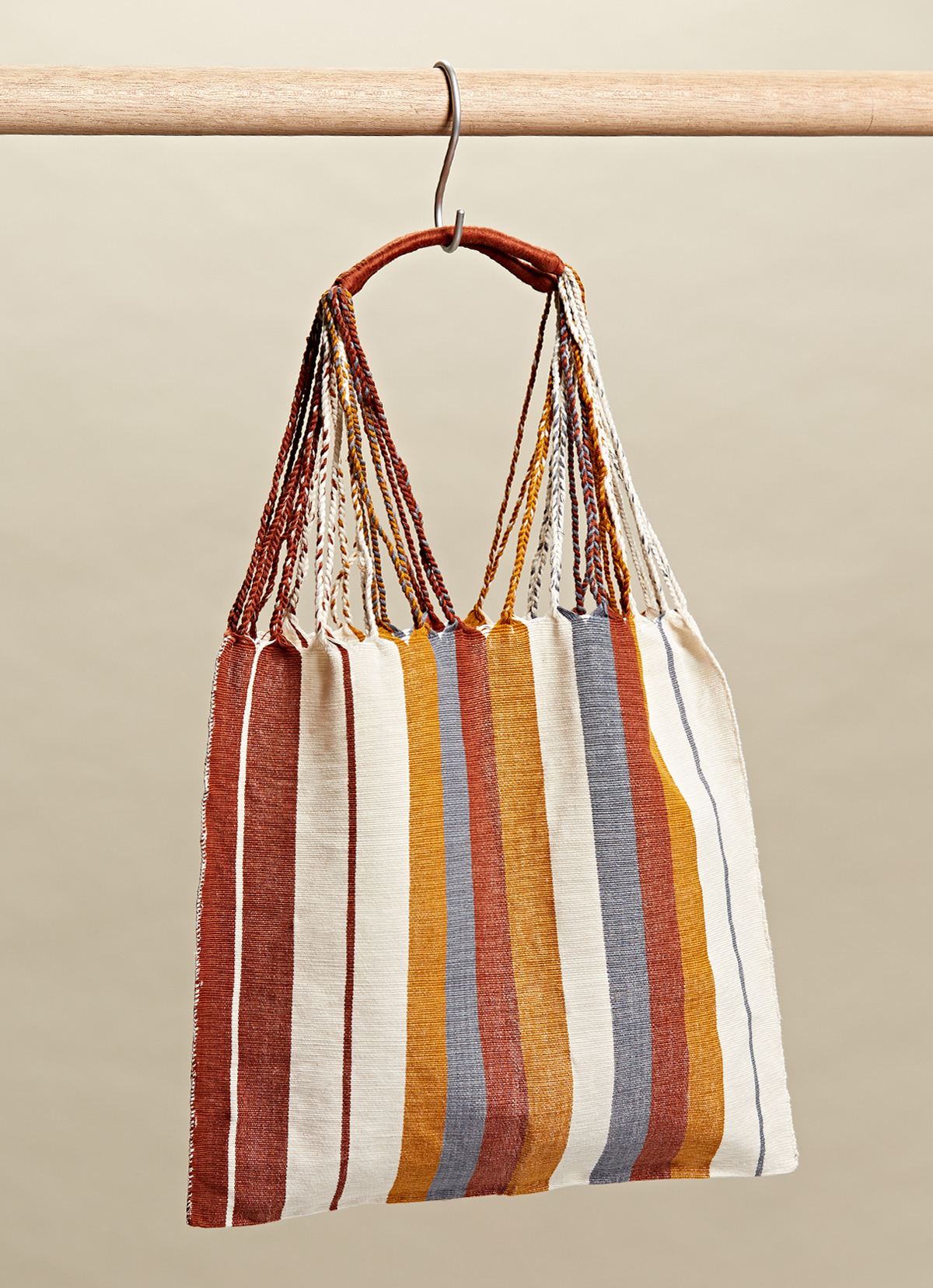 墨西哥腰機技藝手工腰織吊床包-2294WB-41X39cm-1008