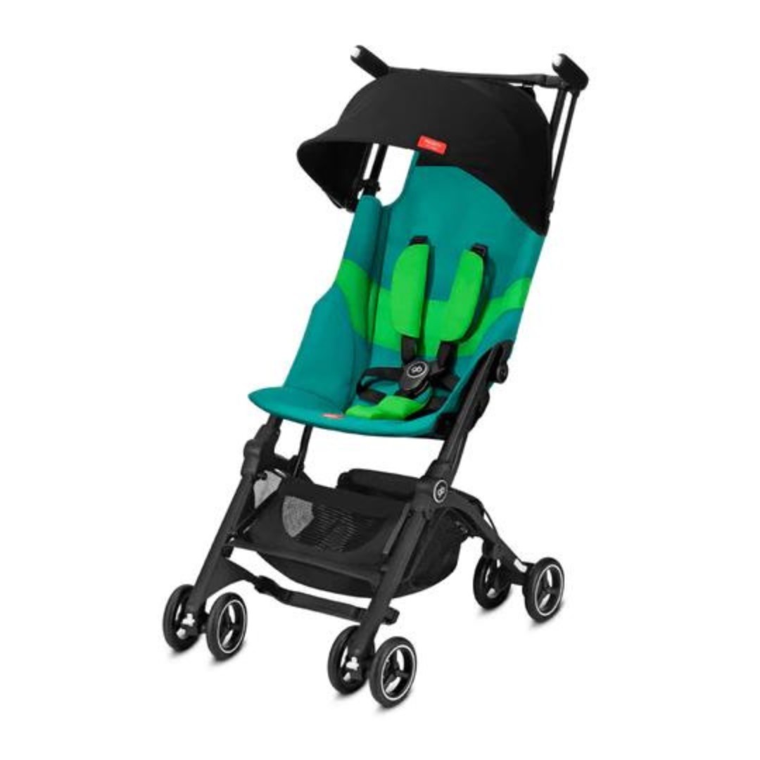 gb Gold Pockit+ Stroller with Storage Bag and Carry Strap - Rose Red/Velvet Black/Peacock Blue