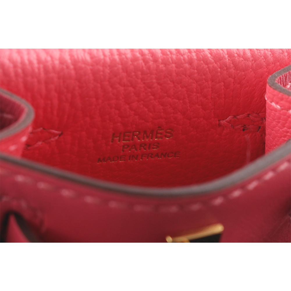 【HERMES】Kelly Twilly Bag 拼色迷你凱莉包吊飾(唇膏粉/古典玫瑰粉) H080208CC AM