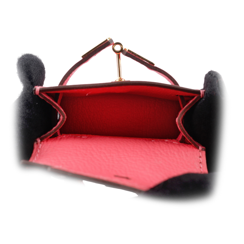 【HERMES】Kelly Twilly Bag 拼色迷你凱莉包吊飾(唇膏粉/古典玫瑰粉) H080208CC AM