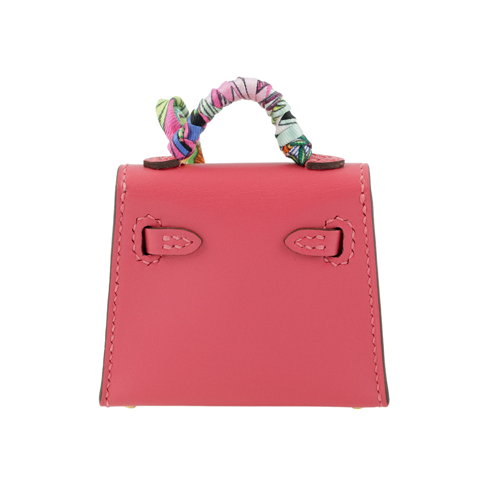 【HERMES】Kelly Twilly Bag 拼色迷你凱莉包吊飾(唇膏粉/古典玫瑰粉) H080208CC AM