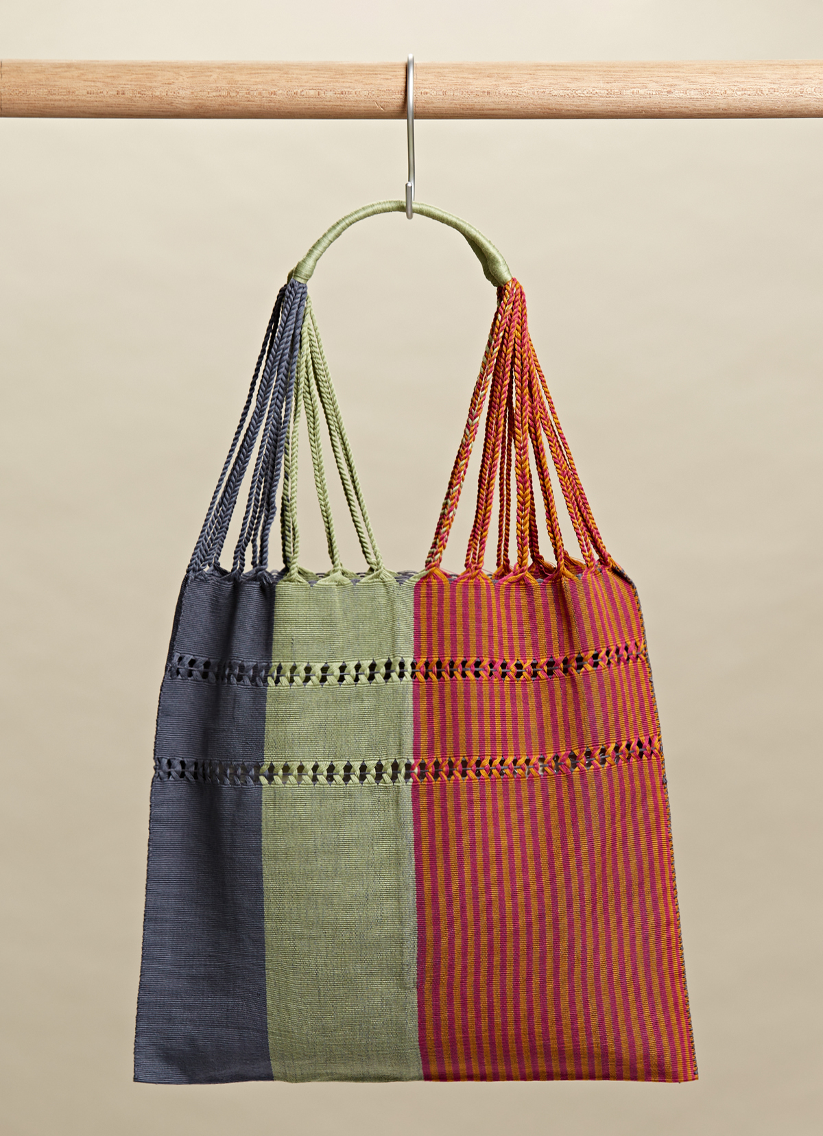 墨西哥腰機技藝手工腰織吊床包-2294WB-41X39cm-1041