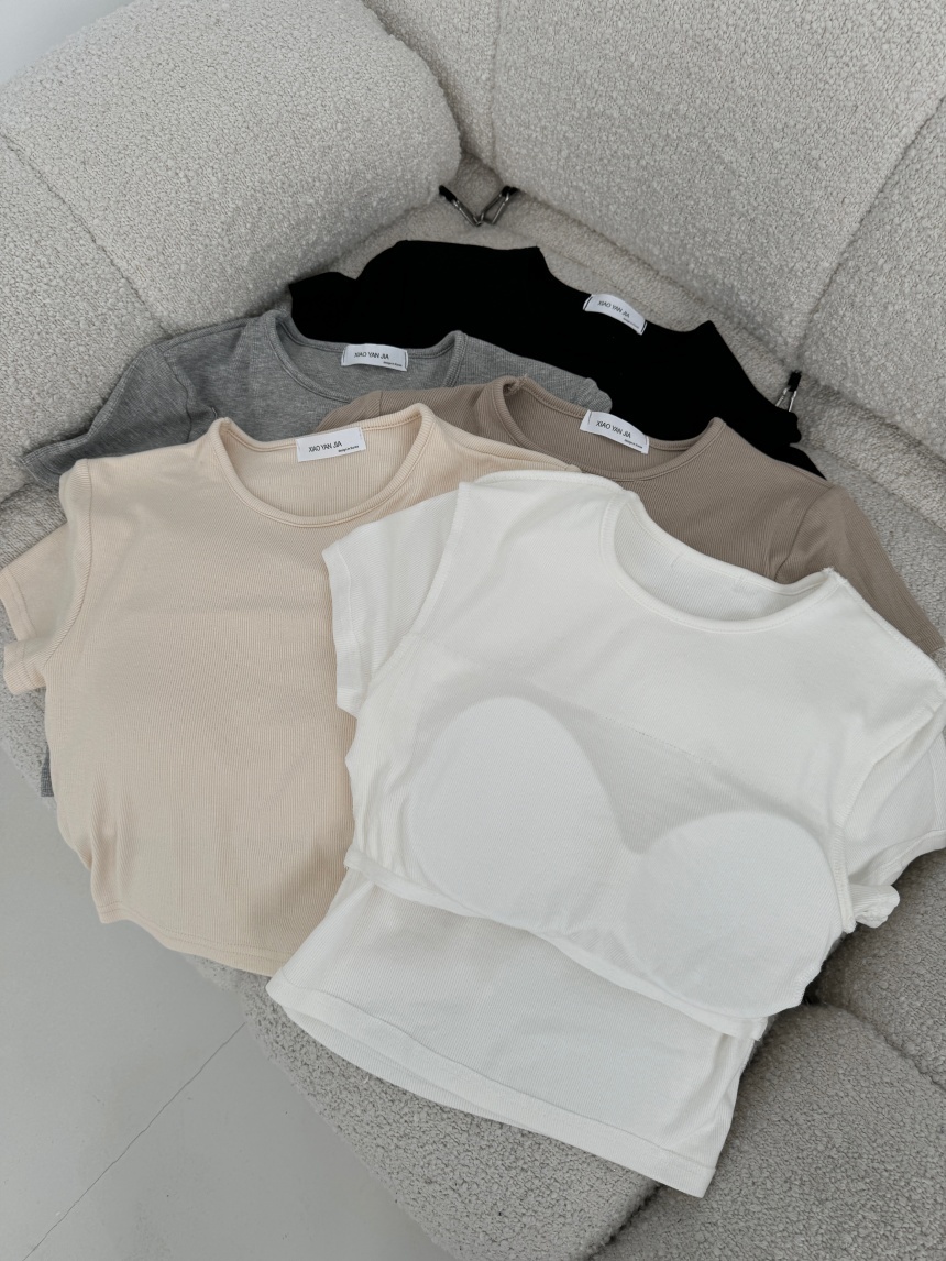 短版附胸墊(可拆)上衣*5色