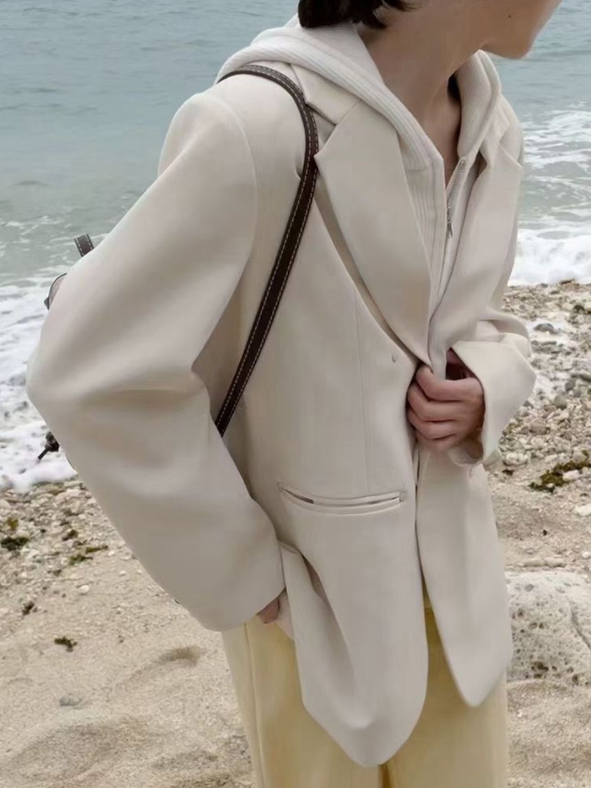 春系寬版休閒西裝外套*5色