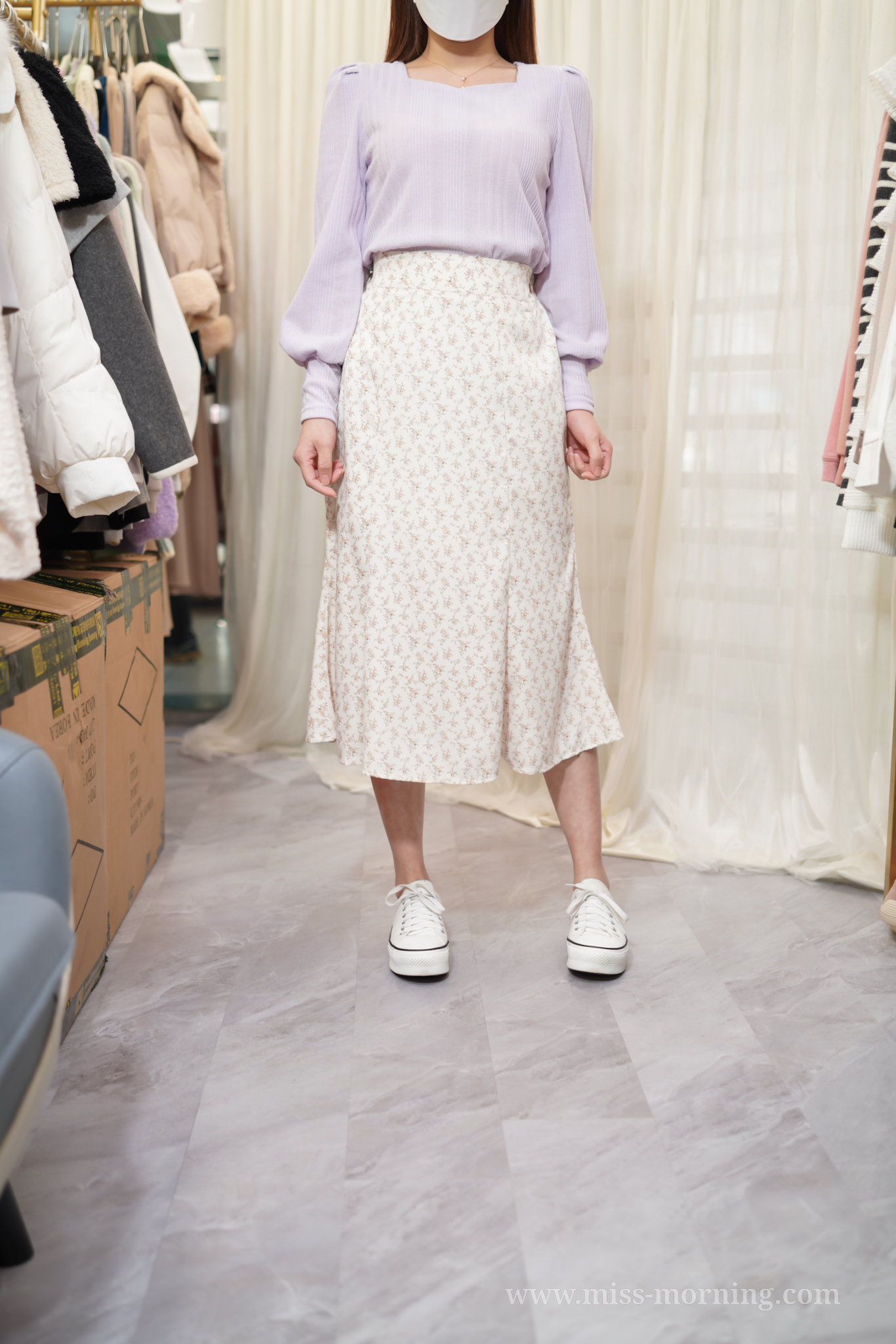 年年熱賣襯色襯衣(13707)&清新碎花魚尾裙(33691)