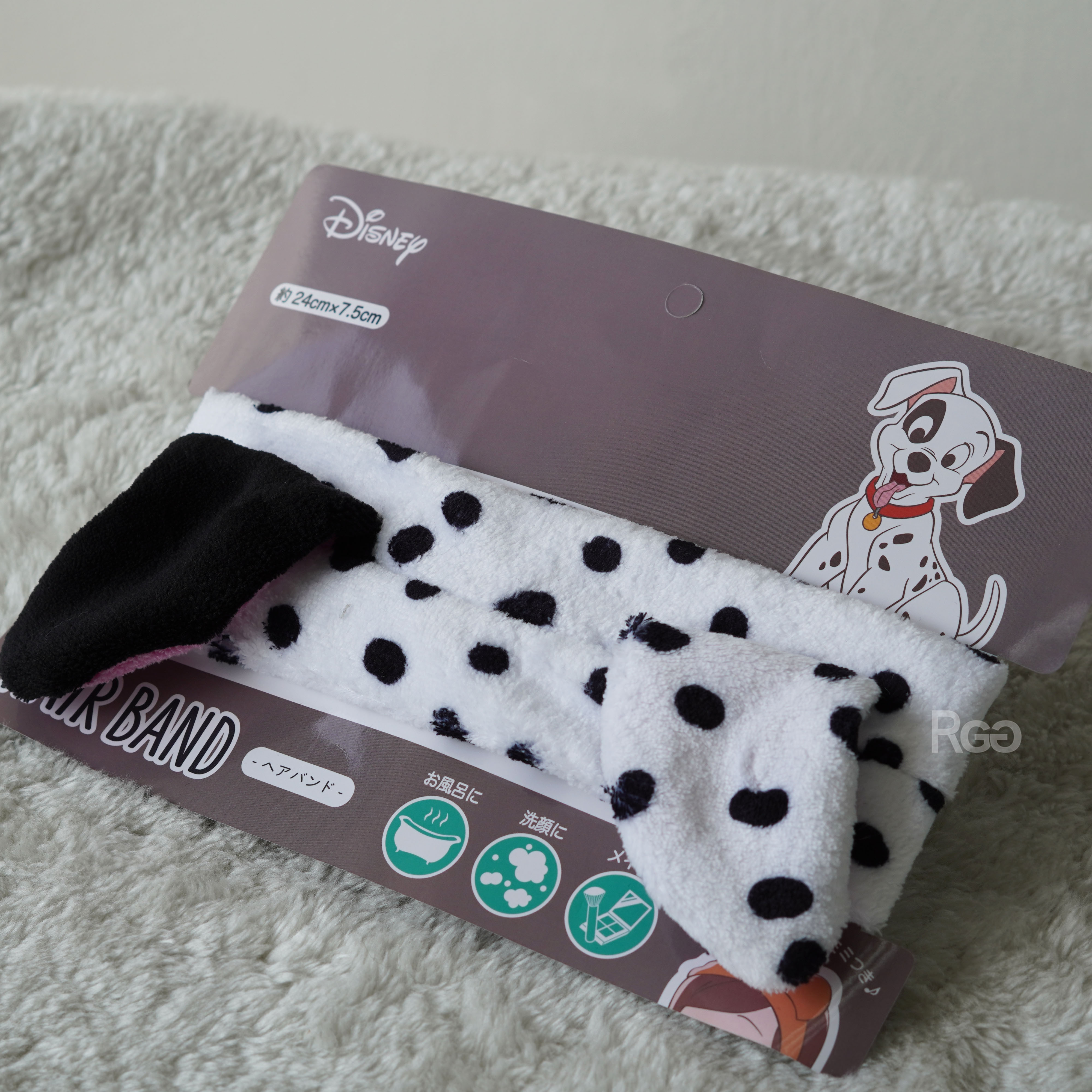 日本迪士尼造型髮帶101忠狗特寫照