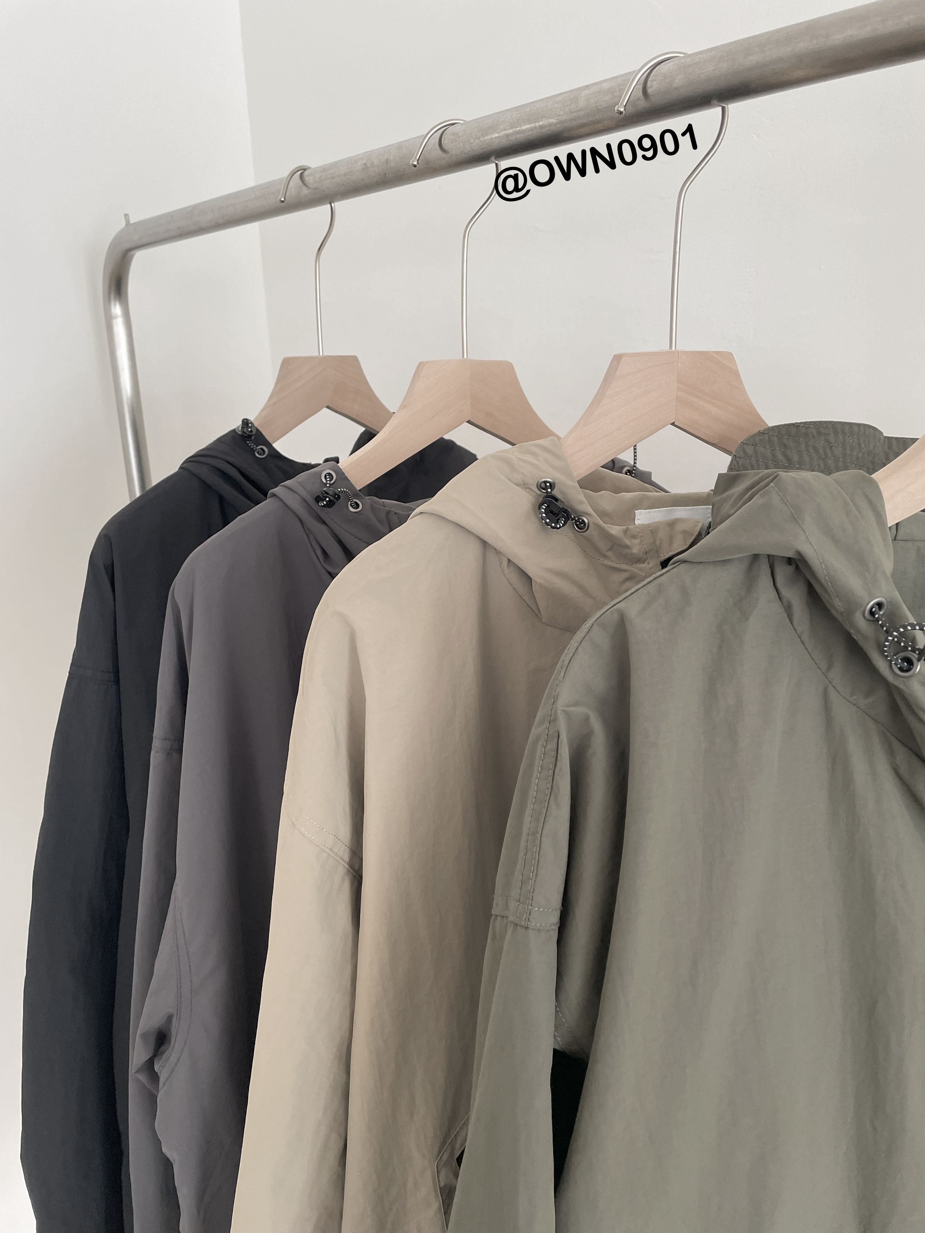 【OWN】DIMITRI BLACK 城市 機能 工裝 防風 防潑水 輕薄 透氣 涼感 連帽 外套 男女同款 黑色 綠色 卡其色 炭灰色