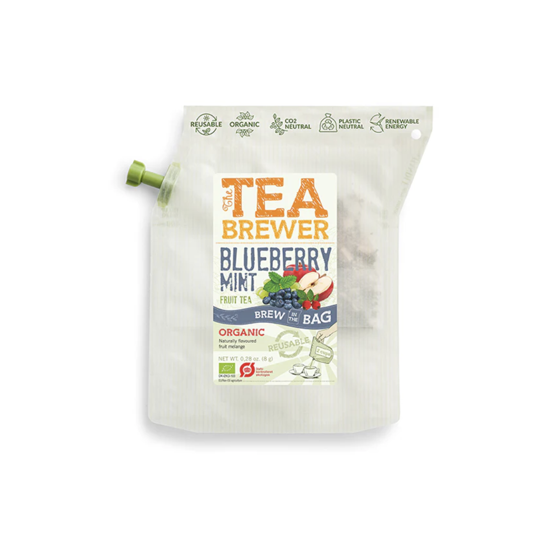 April Love Teabrewer - 便攜式手沖有機茶包（藍莓薄荷果）