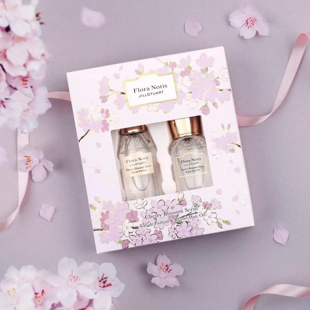 FLORA NOTIS JILL STUART Cherry Blossom Eau de Parfum 20ml & Repair Hair Oil 20ml Set 櫻花香氣與修護髮油組合