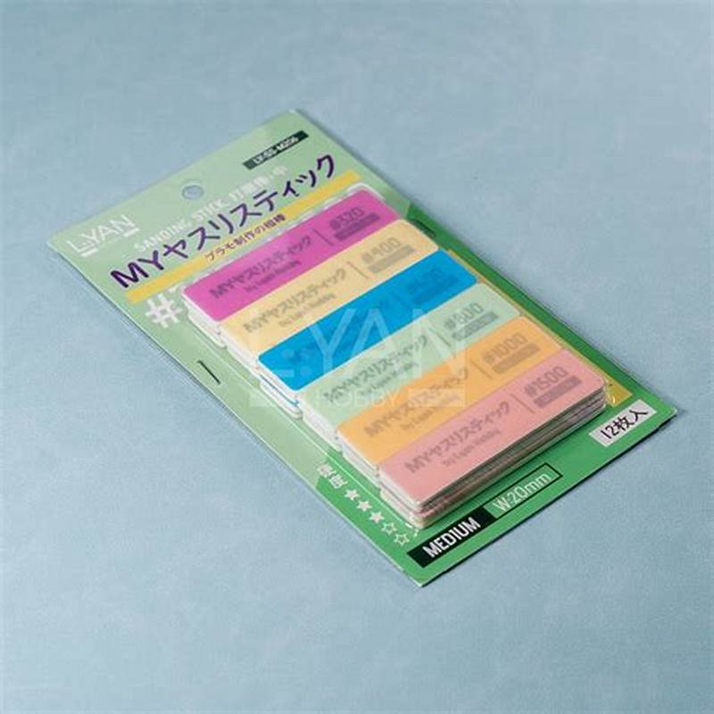 #320-1500 打磨棒 [中] 8x2cm 12pcs