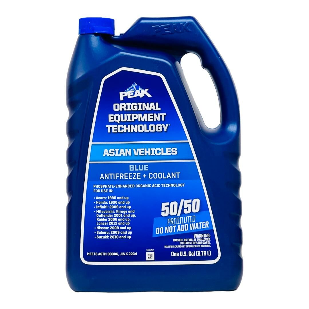 美國 PEAK 水箱冷卻液 亞洲車原廠規格 50/50 即用配方 (藍色) (1G. / 3.78L)