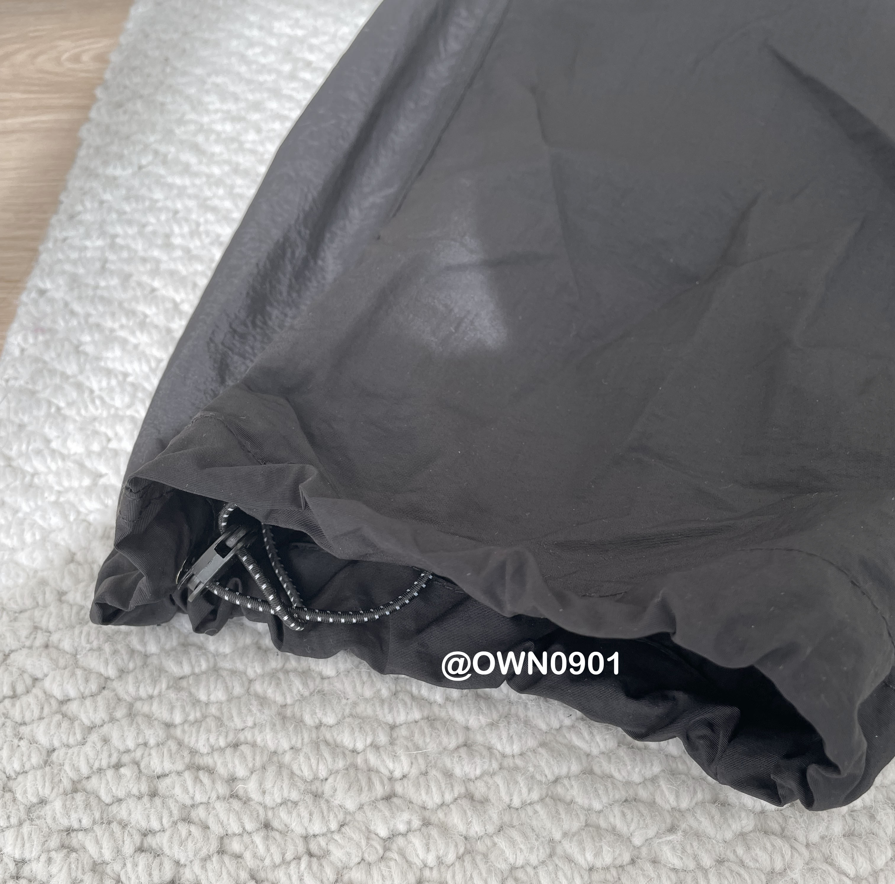 【OWN】DIMITRI BLACK 城市 機能 工裝 防風 防潑水 縮口 寬褲 鬆緊 輕薄 透氣 涼感 長褲 男女同款 黑色 炭灰色