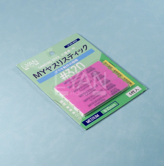 #320 打磨棒 [中] 8x1cm 12pcs