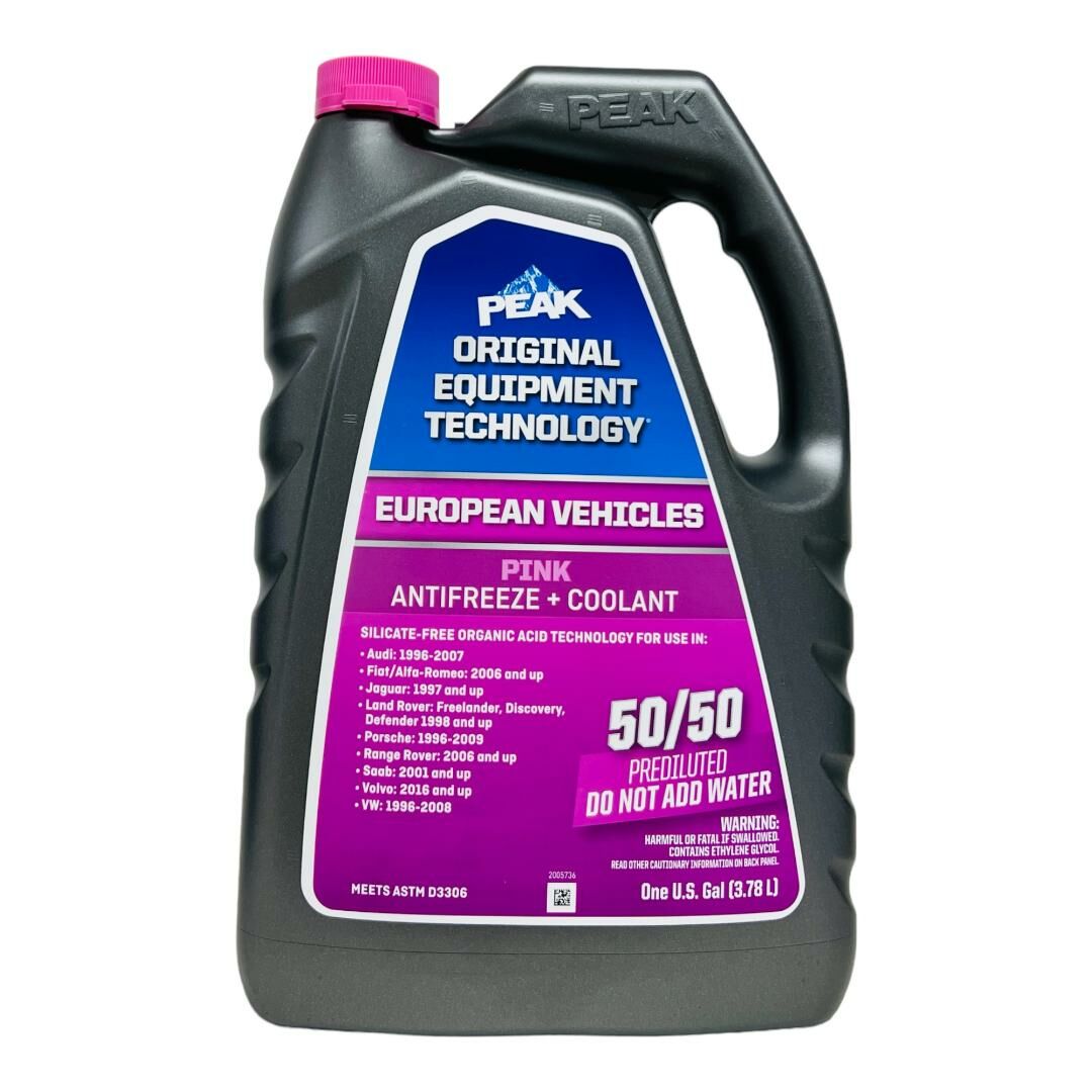 美國PEAK 水箱冷卻液 歐洲車原廠規格 50/50 即用配方 (粉紅色) (1G. / 3.78L)