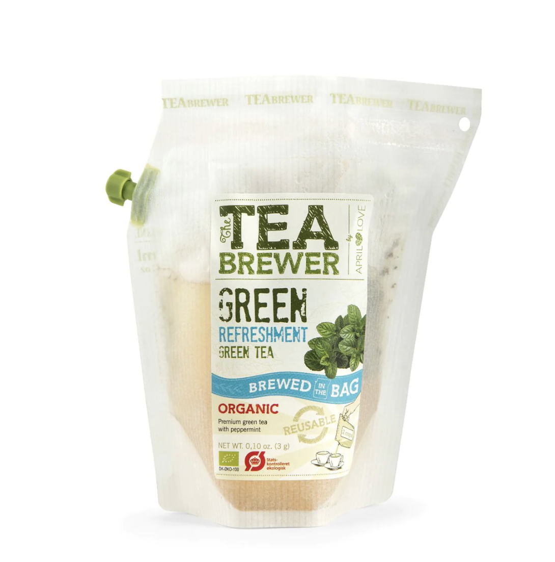 April Love Teabrewer - 便攜式手沖有機茶包（醒神綠茶）