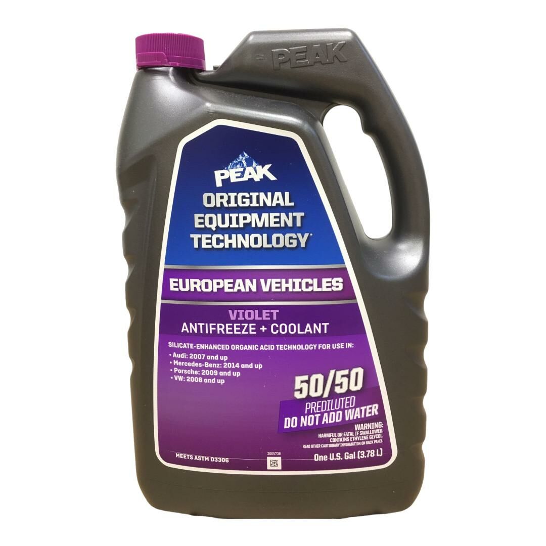 美國 PEAK 水箱冷卻液 歐洲車原廠規格 50/50 即用配方(紫色) (1G. / 3.78L)