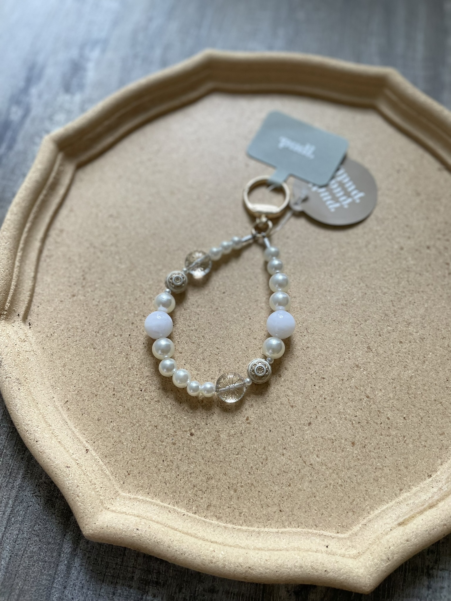 【日本製】匠人手工串珠手機帶掛繩 (復古珠款)