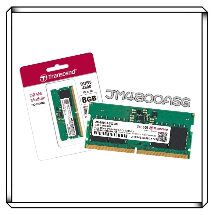 TRANSCEND 創見 DDR5 4800 8GB NB RAM 筆記型電腦記憶體 (JM4800ASG)