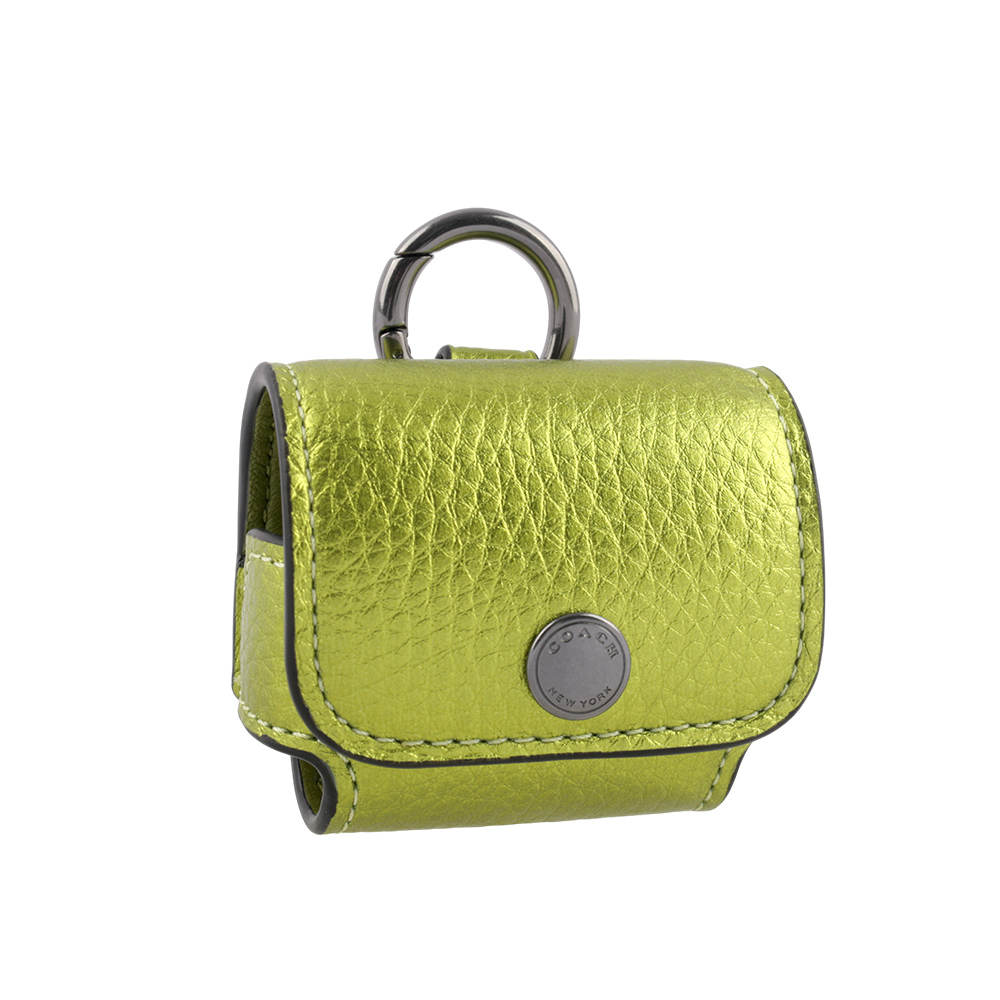 【COACH】荔枝皮革及小牛皮 Airpods Pro 無線耳機套