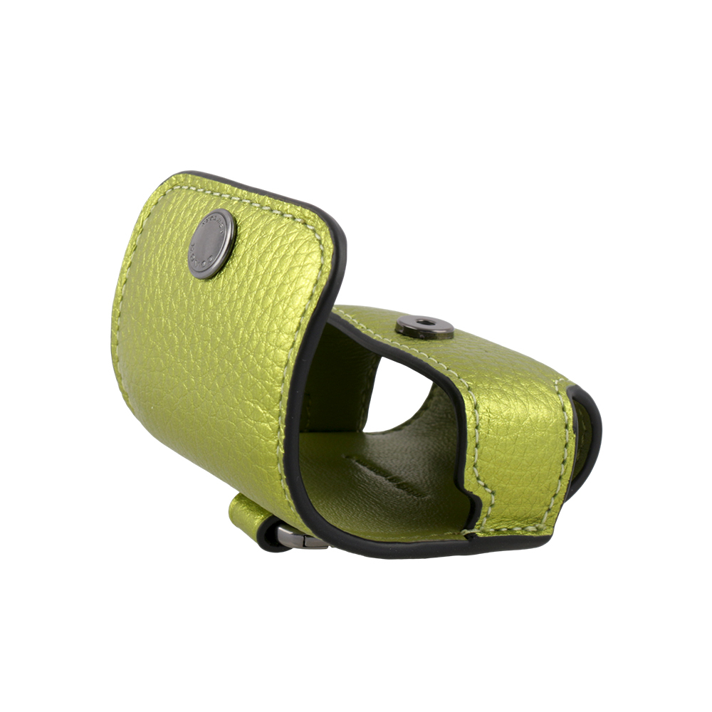 【COACH】荔枝皮革及小牛皮 Airpods Pro 無線耳機套(水晶黃) CP197 QBWFW