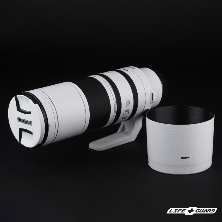 LIFE+GUARD 鏡頭貼膜安裝示意，適用 Canon RF 200-800mm F6.3-9