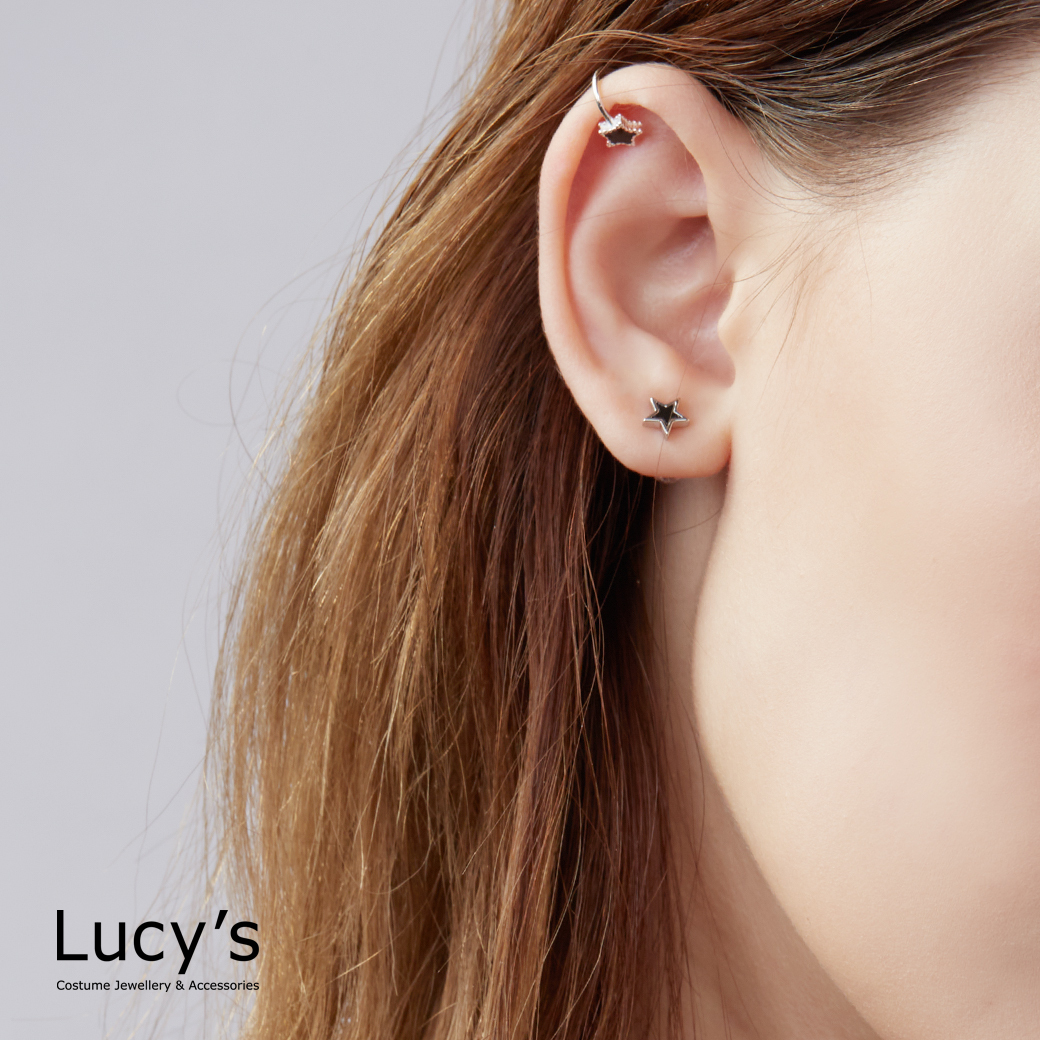 描邊星星 耳環 (二色) (112266/112267)