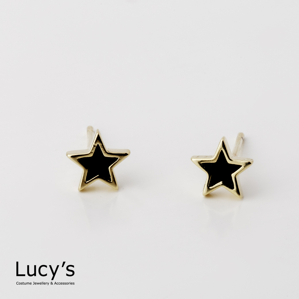 描邊星星 耳環 (二色) (112266/112267)