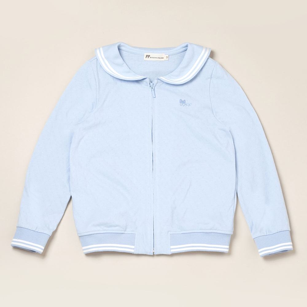 PIPPY氣質水手領繡花純棉外套 水