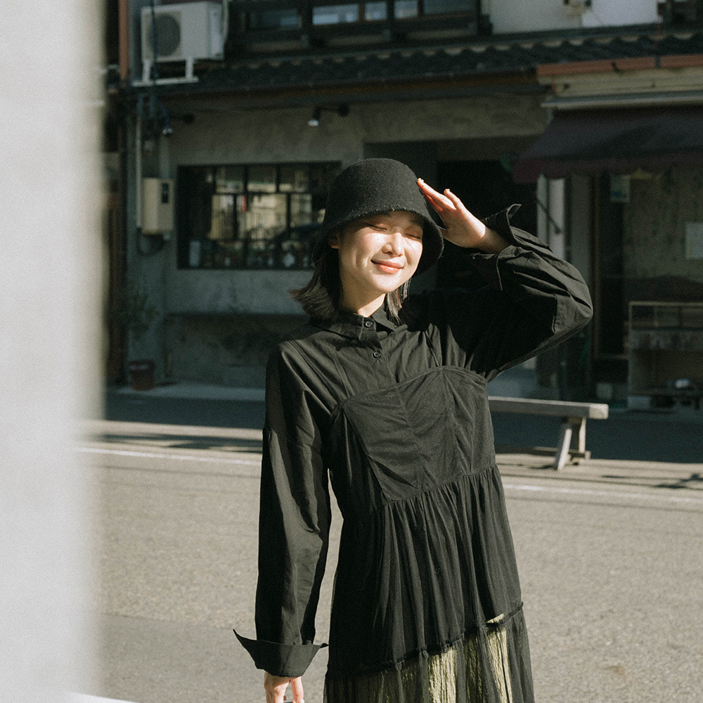 Textured side-tie puff-sleeved shirt three colors【01025186】in stock+pre-order