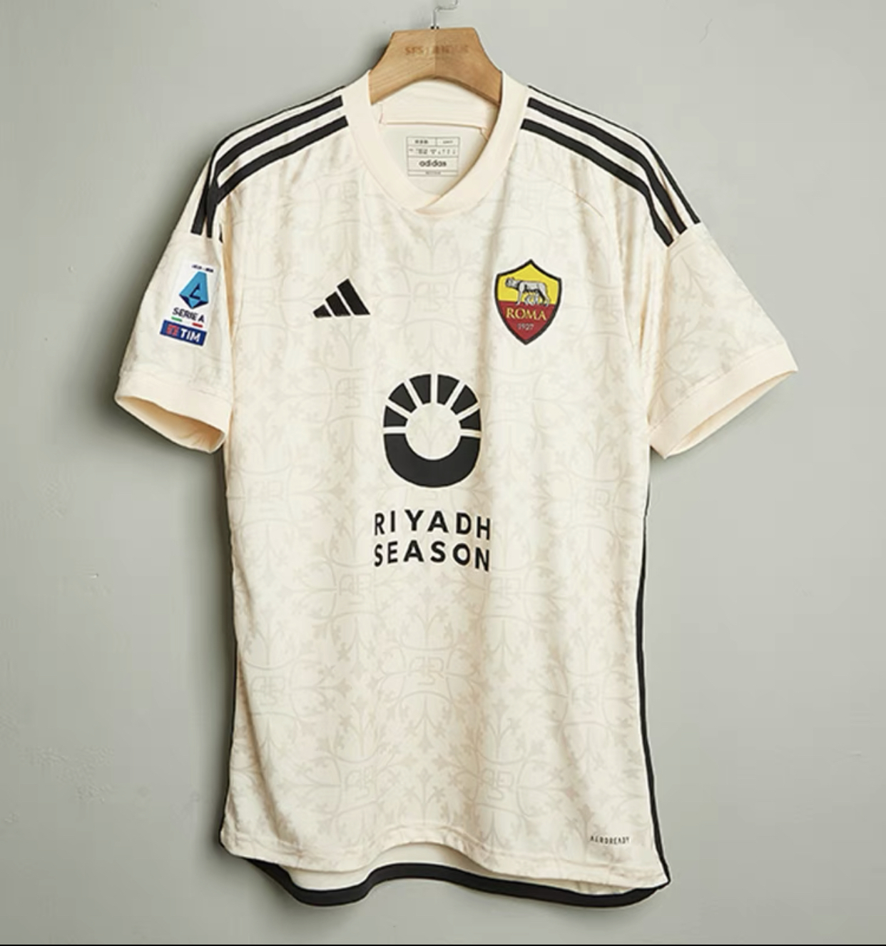 2023 AS Roma Away Shirt with Nameset + Patch + Back Sponsor