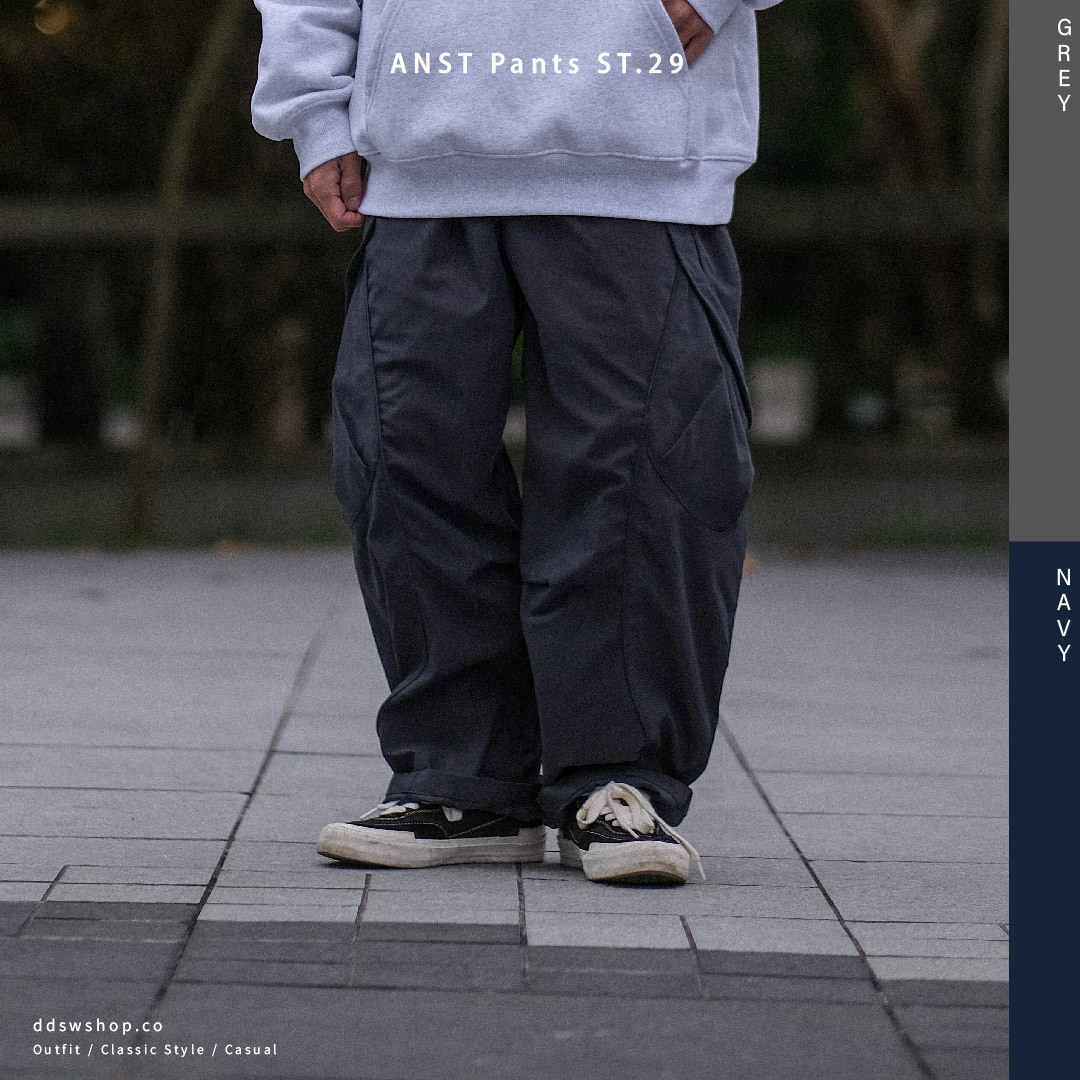 ANST 出芽裁片剪裁寬褲 ST.29