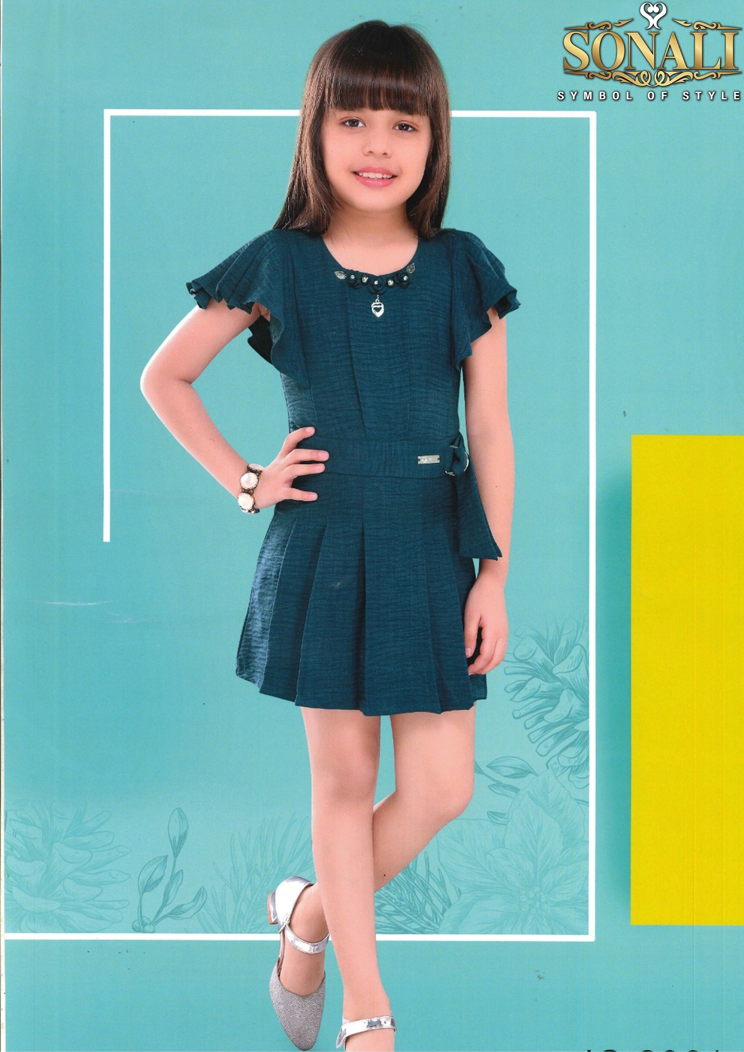 Sonali Premier Quality Exclusive Girls Green Dress - GT003