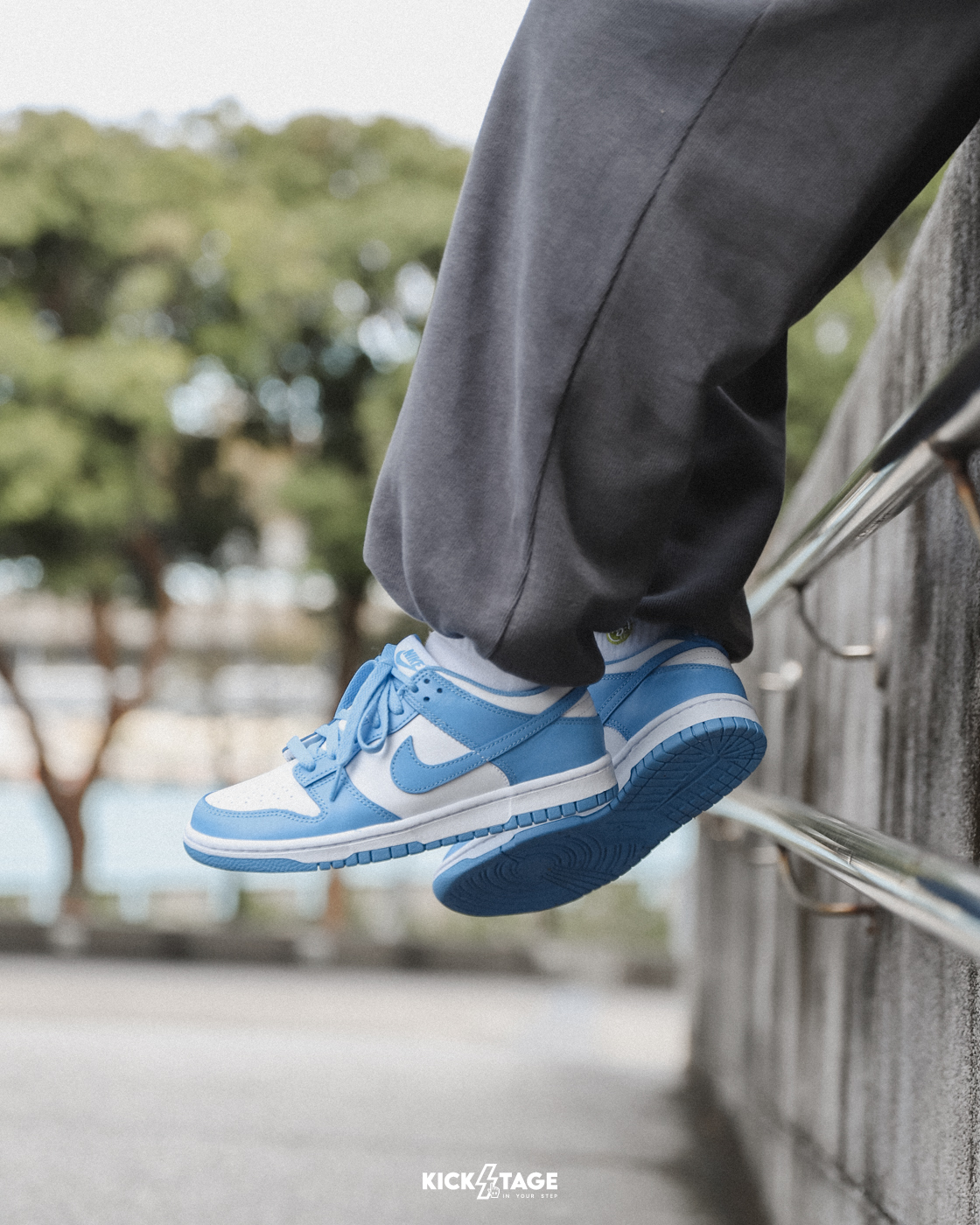 [現貨] 女生尺寸 NIKE DUNK LOW (GS) UNC 白水藍 白北卡 大童鞋【CW1590-103】