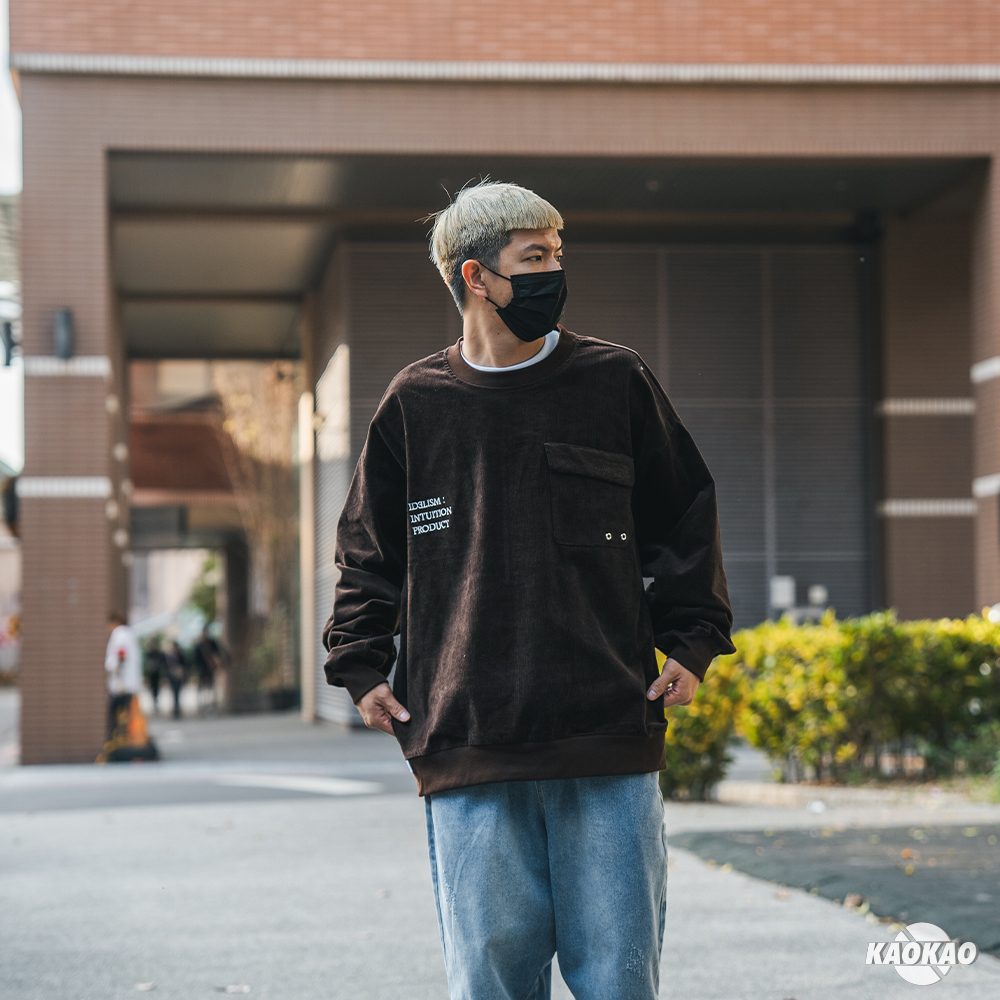 idealism IDE 燈芯絨大學T Corduroy Crewneck【ID23064】