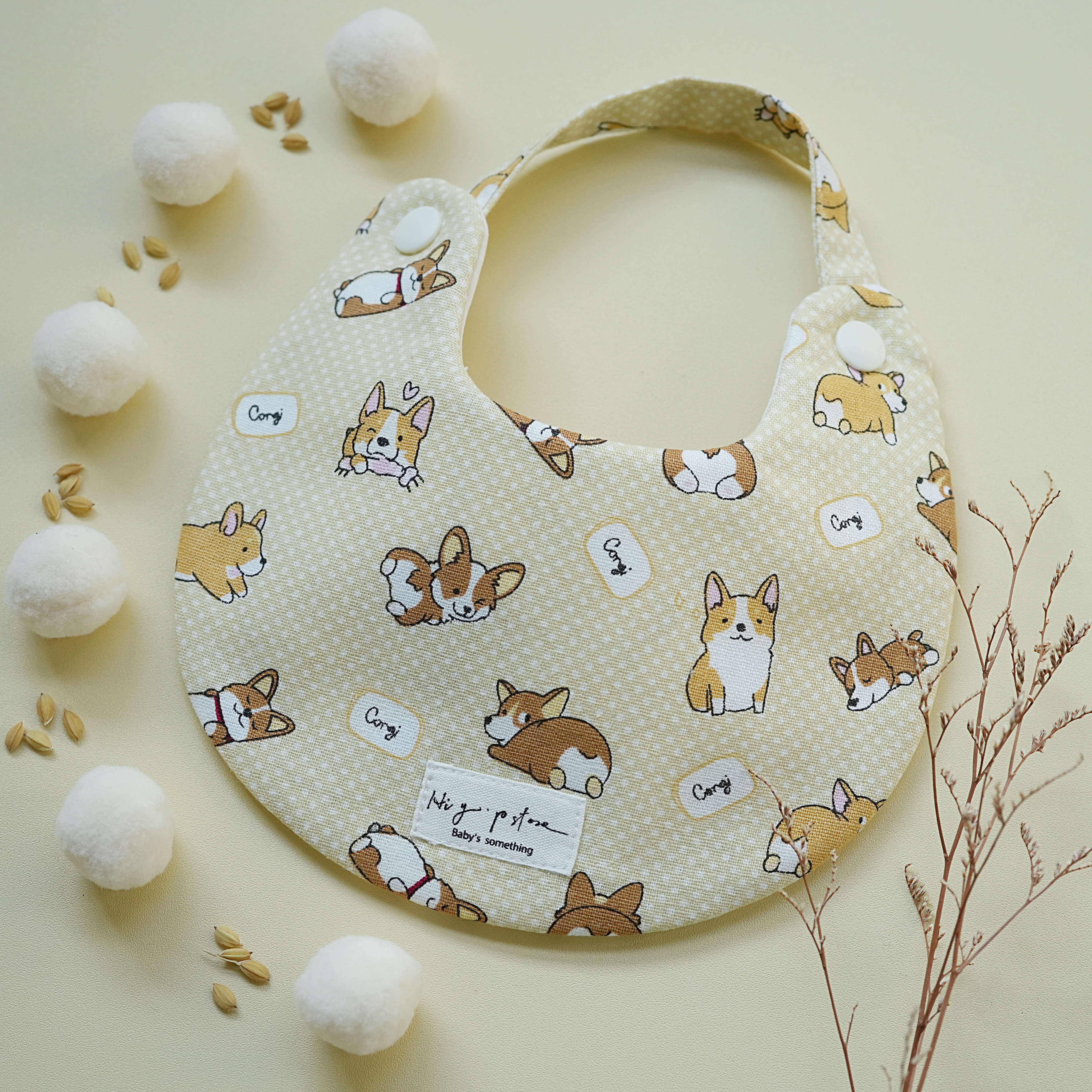 Hi Y.P store-手作圍兜-點點柯基