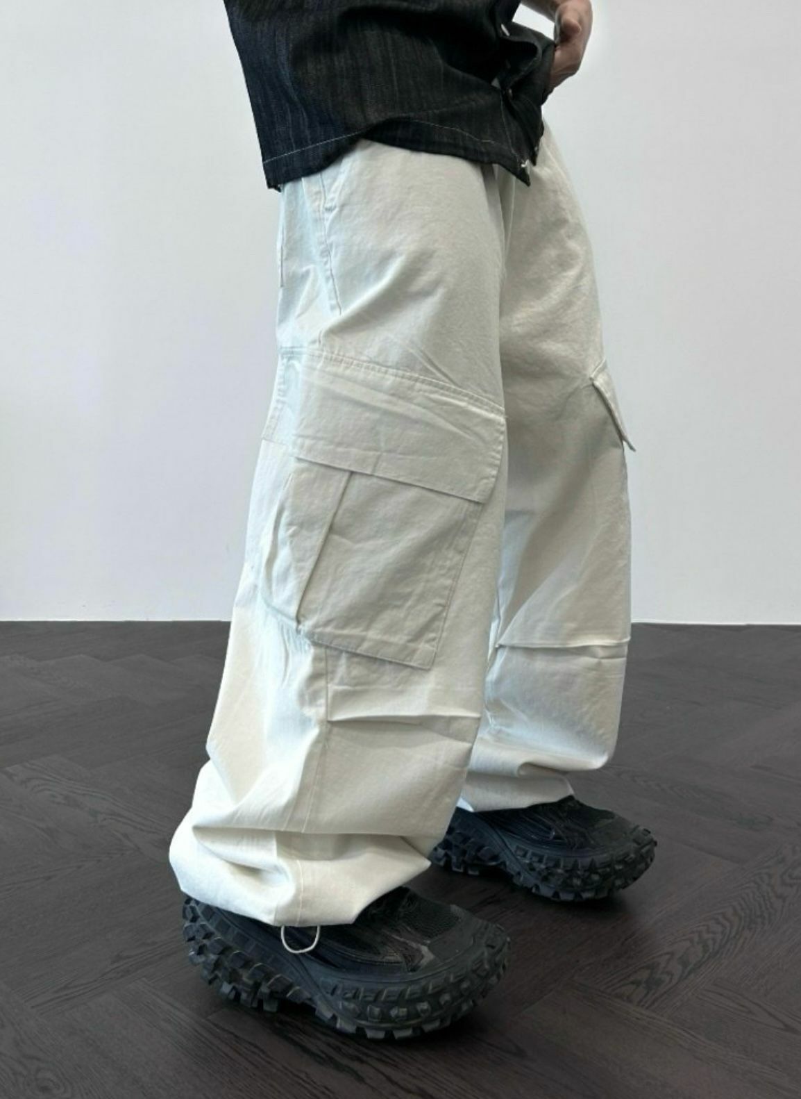 可束腳工裝鬆身褲 P2492